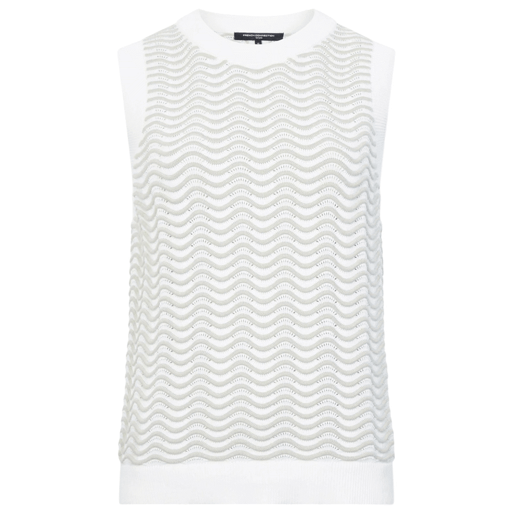 French Connection London Sleeveless Wave Knit Jumper